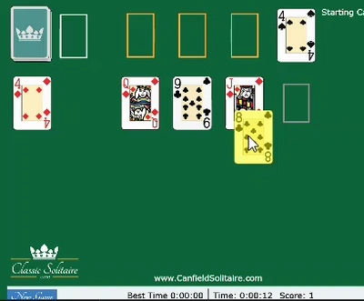 Canfield Solitaire online oyun büyük