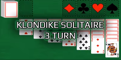 online ve ücretsiz KLONDIKE SOLITAIRE THREE TURN BY GREEN FELT oyna