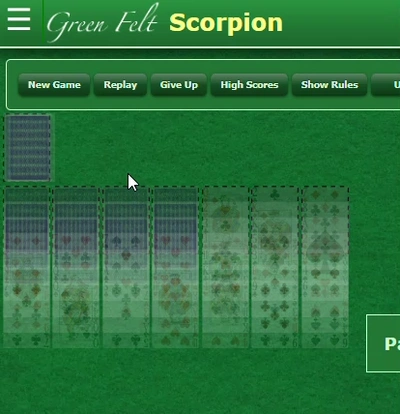 SCORPION SOLITAIRE BY GREEN FELT online oyun büyük