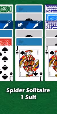 online ve ücretsiz SPIDER SOLITAIRE ONE SUIT oyna