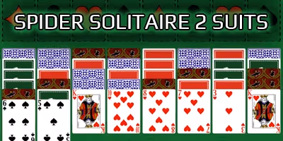 online ve ücretsiz Spider Solitaire Two Suits oyna